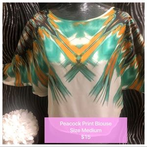 Peacock Polyester Blouse